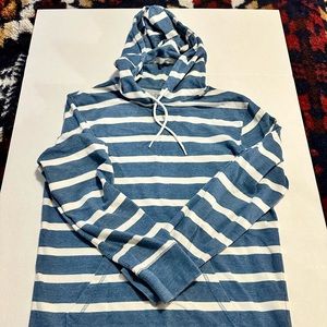 On the Byas Lightweight Striped Hoodie | Blue/White | Size L | Excellent